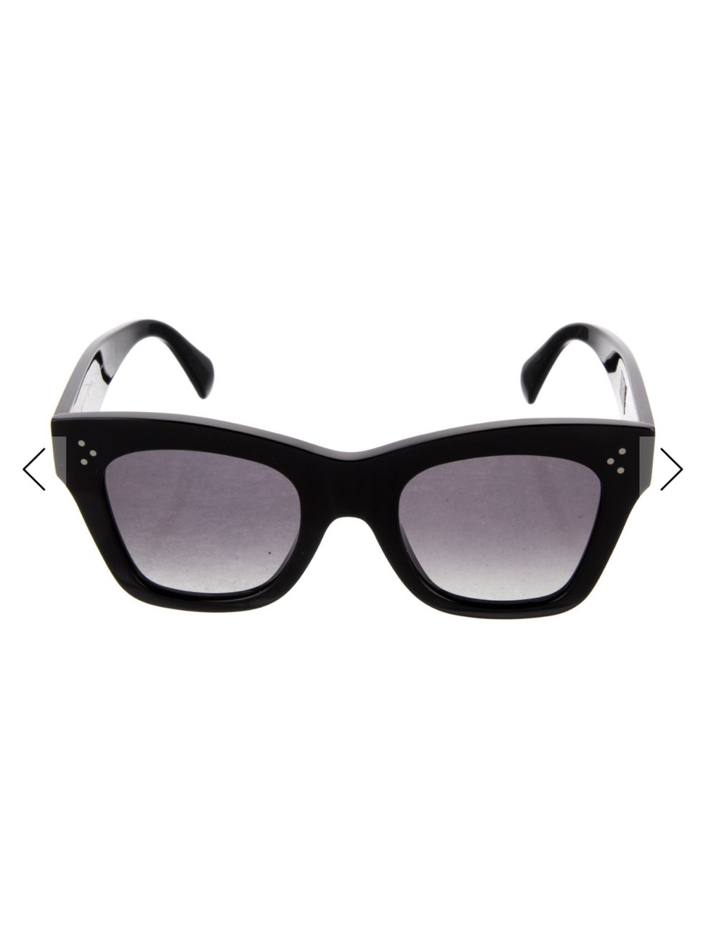 Celine Black Cat-Eye Sunglasses with Gradient Gray Lenses